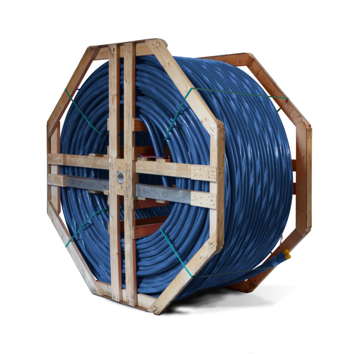 Fiberkabelrør PE SUB på trommel, Infraplast - 2 x 40mm-L SUB Fiberkabelrør Blå L=750 mtr. m/trommel