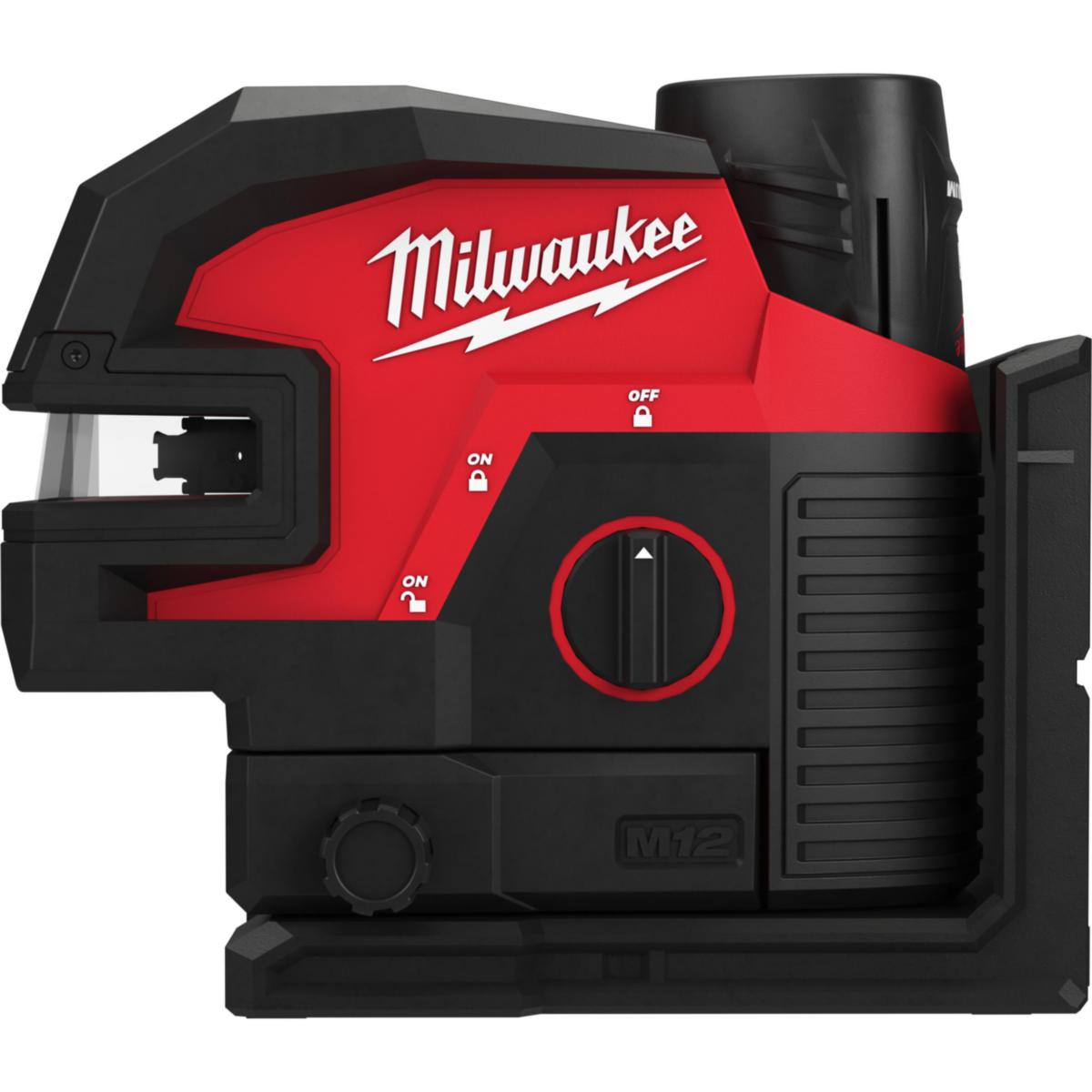 Krysslaser Milwaukee M12 CLL4P-301C - Krysslaser M12 CLL4P-301C Milwaukee 12V 1x3.0Ah koffert