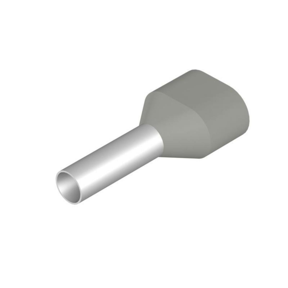 Endehylse Dobbel Weidmuller - C 4.0/22 GRÅ 2K 5X20 ENDEH