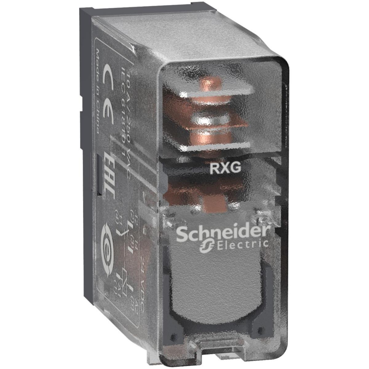 Pluggrelè Schneider 1CO 10A - 1CO 10A rele 24VDC