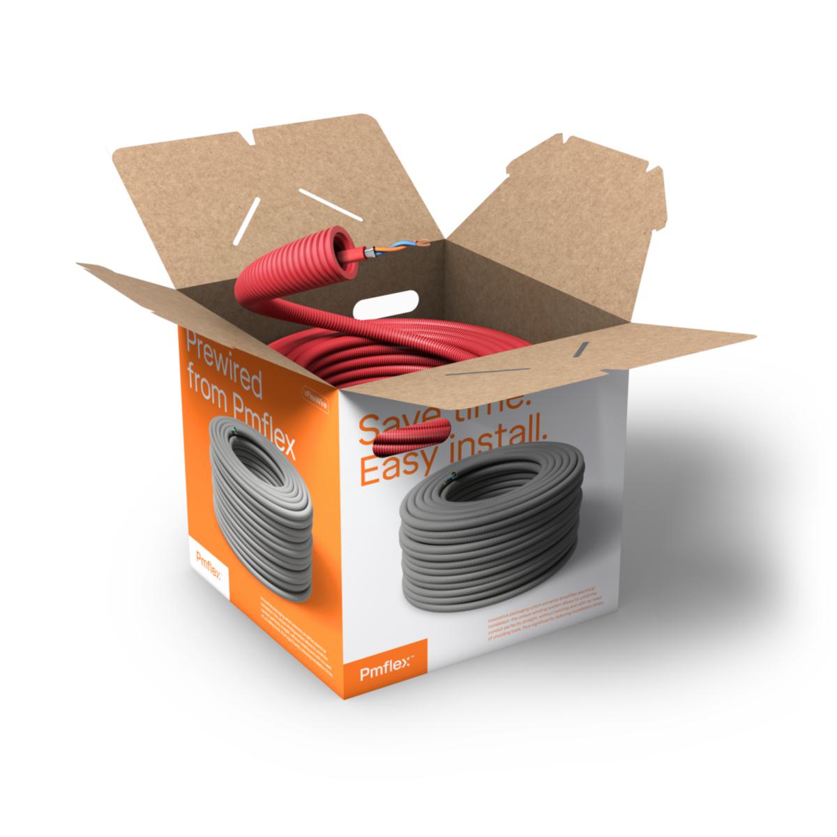 Ferdigtrukket Pmflex Brannalarm xFlexWire - K-rør 16 Brannalarm 2x1mm X100