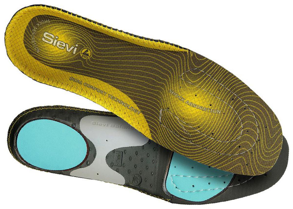 Innersåle Sievi Dual comfort gul - Innersåle Sievi Dual comfort Plus high gul str 42