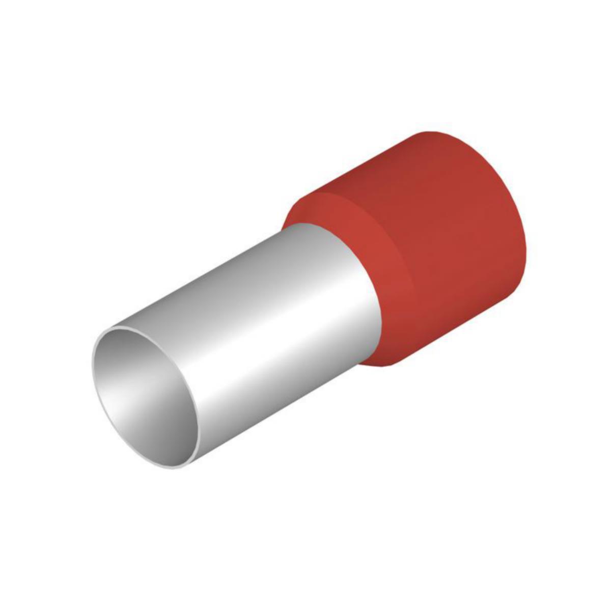 Endehylse Weidmüller Elektrogalvanisert - C 95 44 ROD ENDEHYLSE L1 L2 C 95/44 RØD ENDEHYLSE