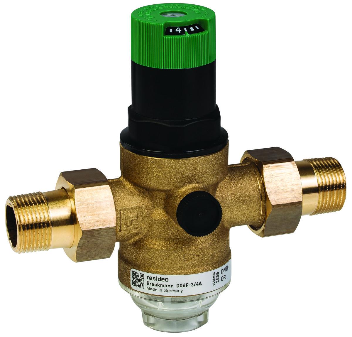 1/2\" trykkreduksjonsventil honeywell d06f 1.5 - 6 bar - t...