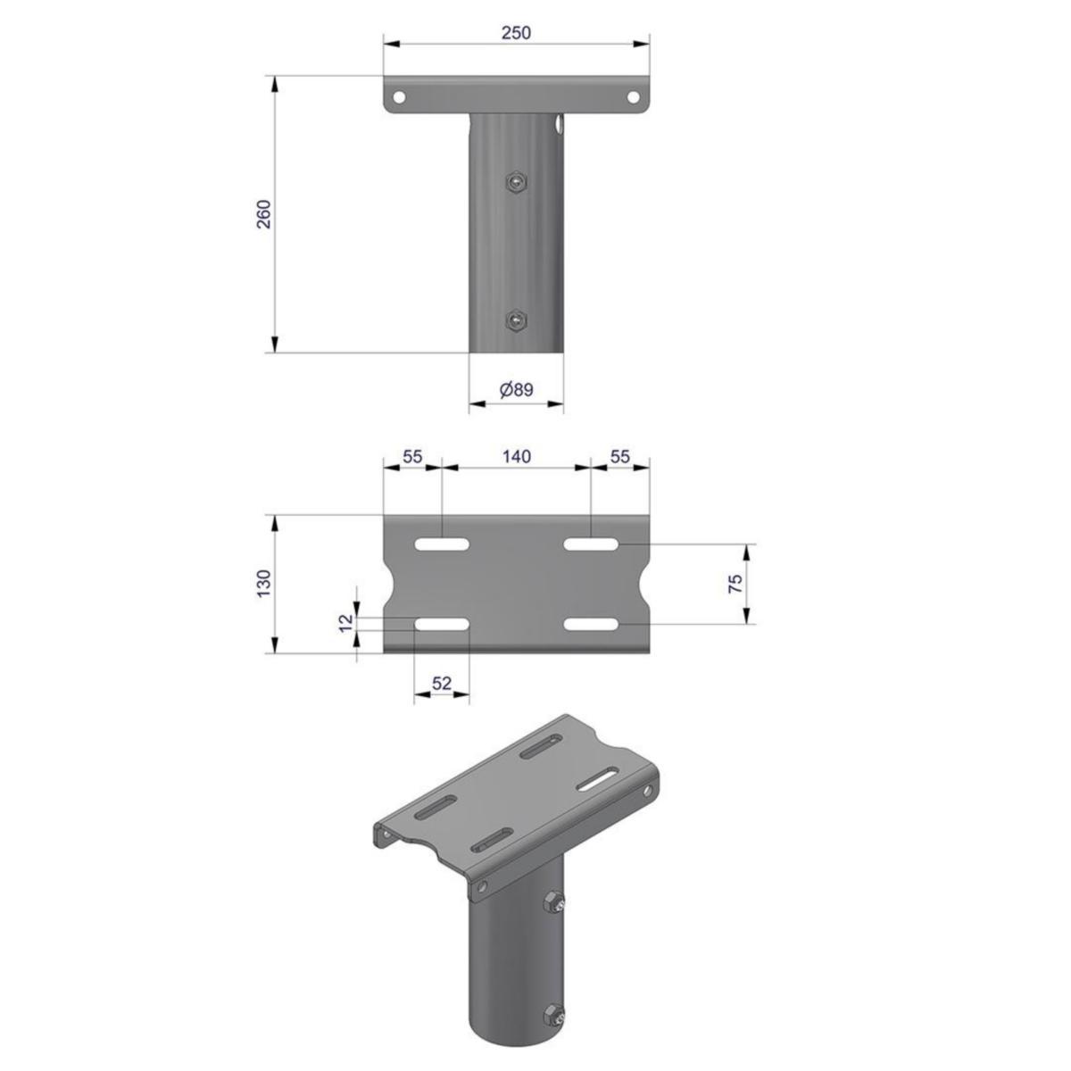 Toppfeste Vik Ørsta for 1 lys - Toppfeste ø76 for 1 lys Tilbehør til Lysmast