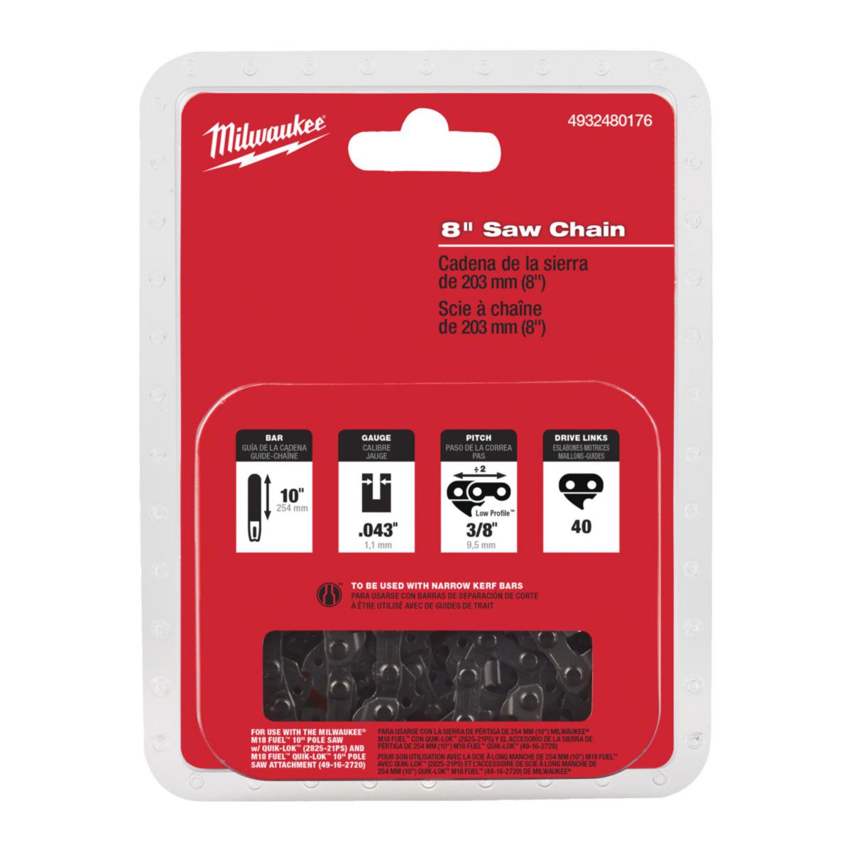 Sagkjede Milwaukee M18 FHS - Sagkjede til M18 FHS Milwaukee 3/8"x203x1.1mm