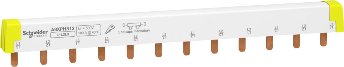 Samleskinne Acti9 iC60 - Samleskinne 3P L1L2L3 12 Mod IC60