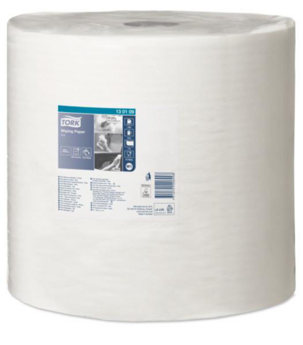 Tørkepapir Industri Tork Advanced W1 - Tørkepapir standard stor rull Tork W1 hvit 1-lag
