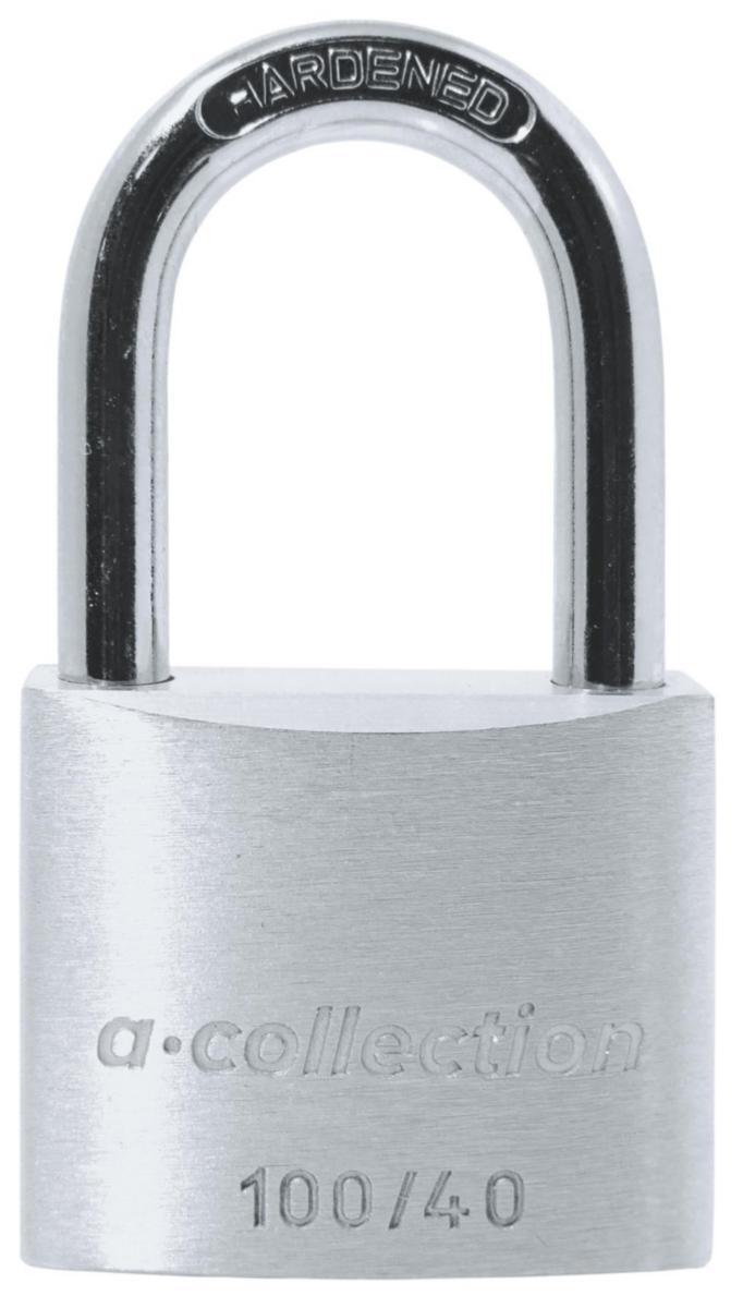 Hengelås a-collection 100 - Hengelås a-col 100/40 B40mm BH22mm 2-nøkl sølv