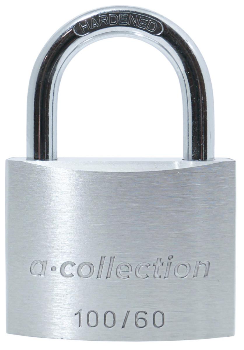 Hengelås a-collection 100 - Hengelås a-col 100/60 B60mm BH34mm 2-nøkl sølv