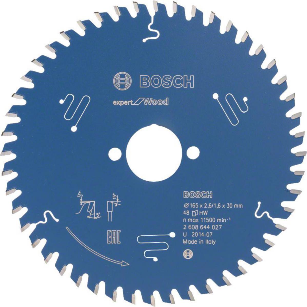 Sirkelsagblad Bosch Expert for Wood - Sirkelsagblad Expert for Wood Bosch Ø165X30X2.6mm. 48T
