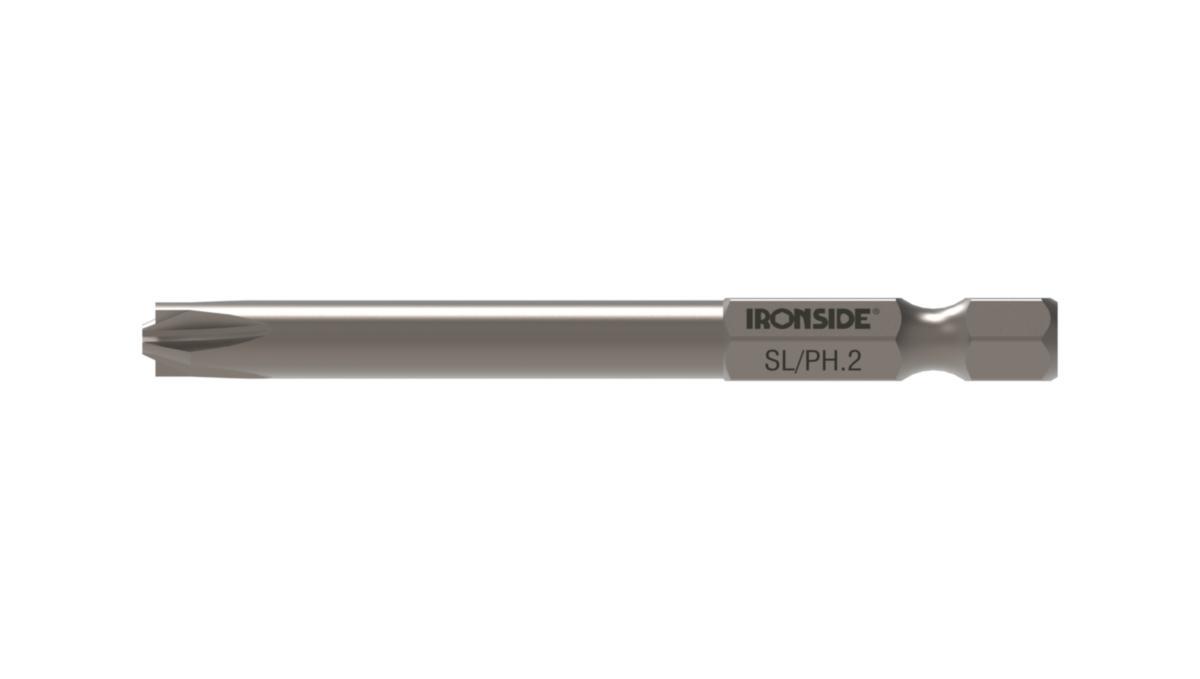 Bits Ironside for kombinasjonsspor PH/SL - Bits SL/PH2 Ironside 75mm 2pk 202219