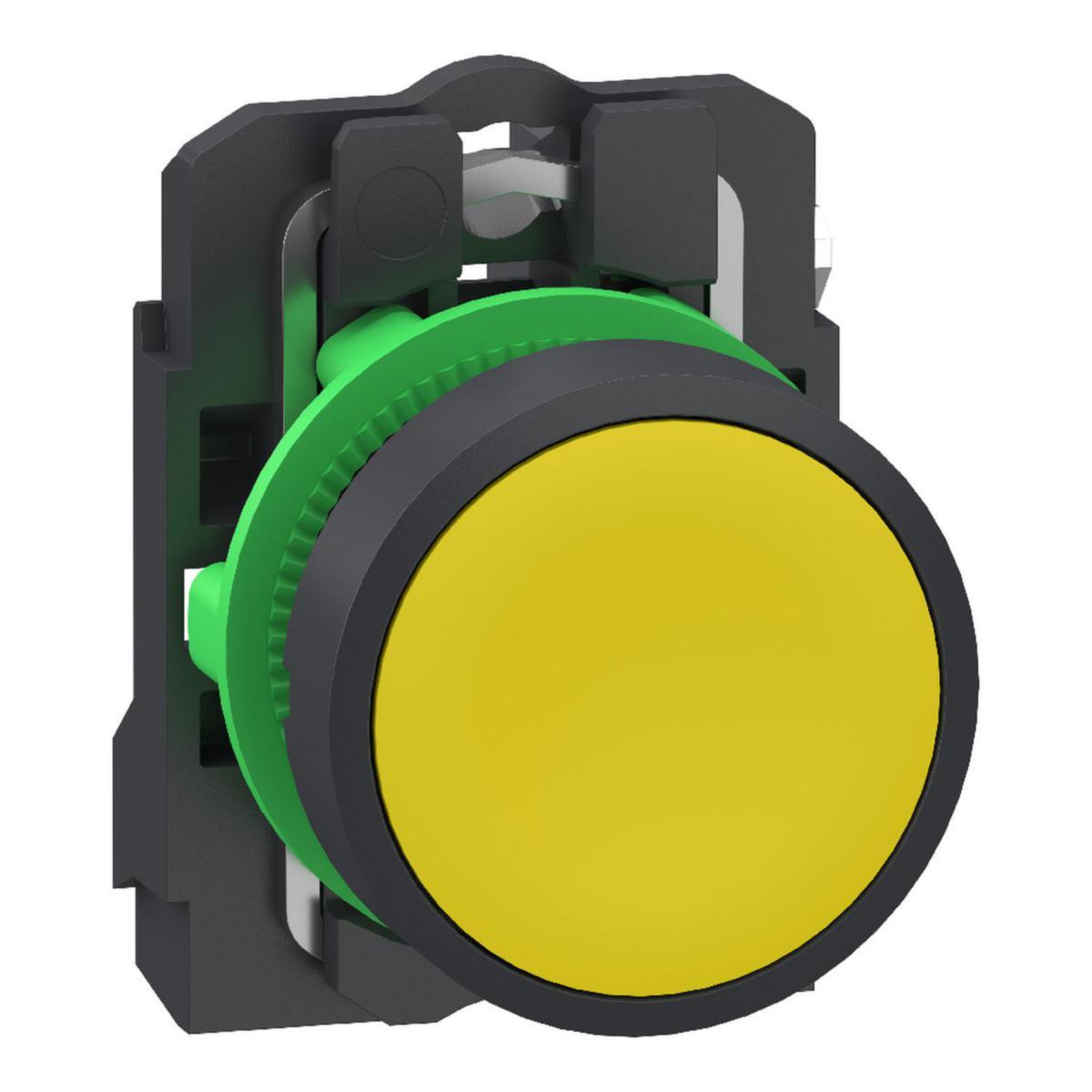 Lystrykknapp Schneider - Trykknapp gul 1xNO push-in