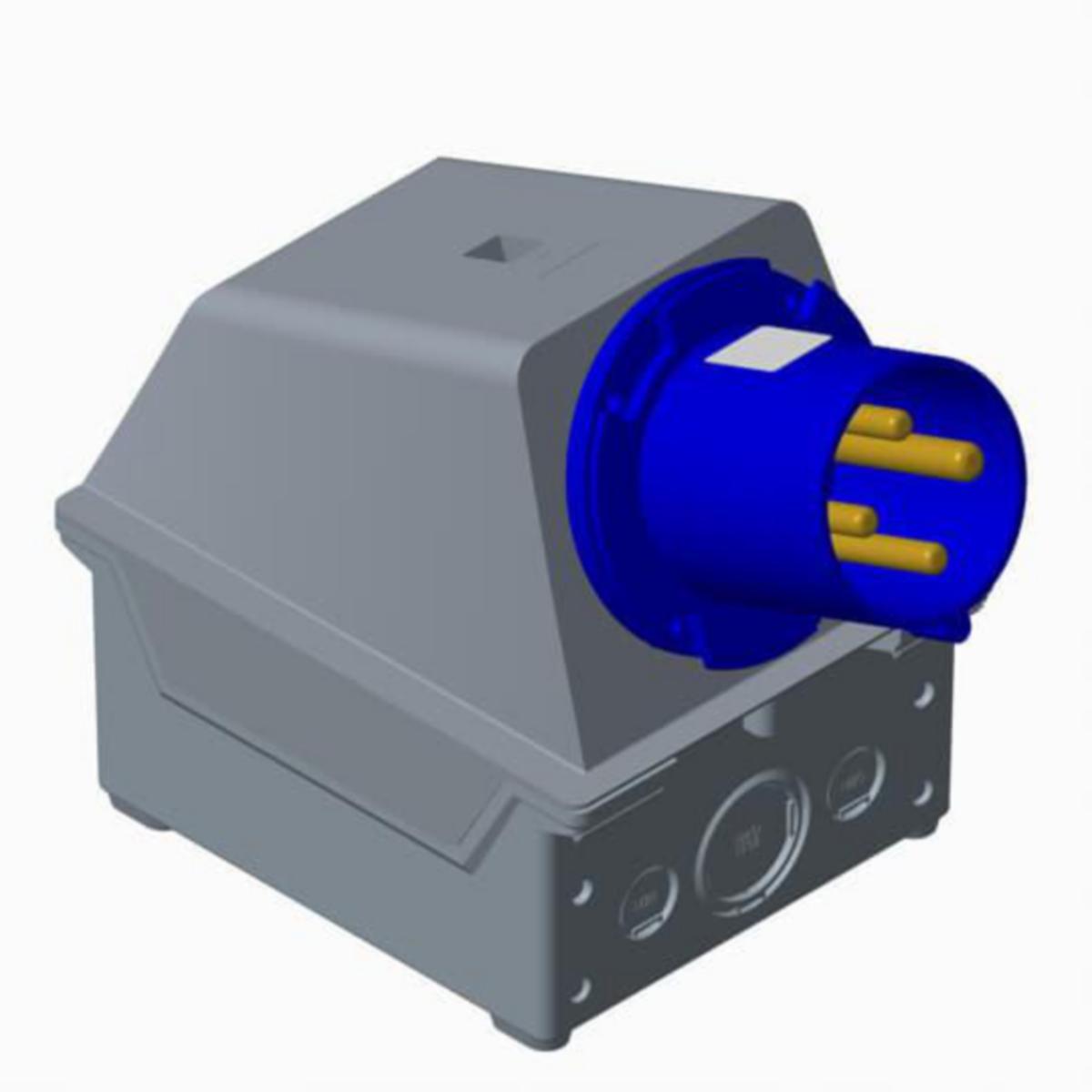 Rundstift apparatinntak Amphenol for vegg CIHN - App.inntak CIHN 363-9 