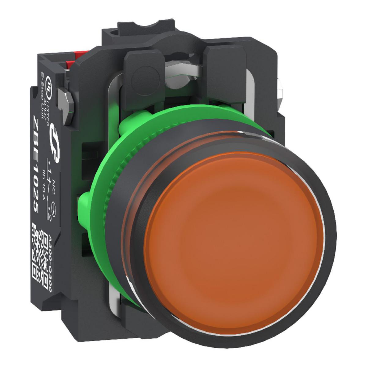 Lystrykknapp Schneider - Lystrykknapp org 24V 1xNO+1xNC