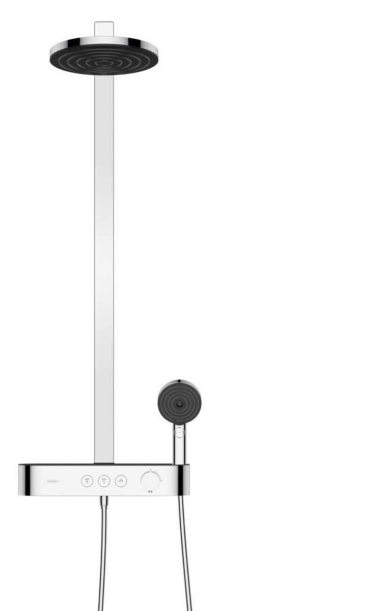 Takdusjpakke Pulsify Showerpipe 260 2jet med ShowerTablet Select 400, hansgrohe - HG takdusjpakke Pulsify Showerpipe 260 2jet krom