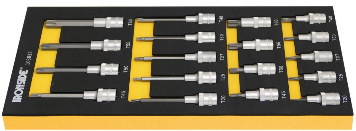 Bitspipesett Torx modul Ironside 1/2" 18 deler - Bitspipesett Torx modul Ironside 1/2" 18 deler 103833