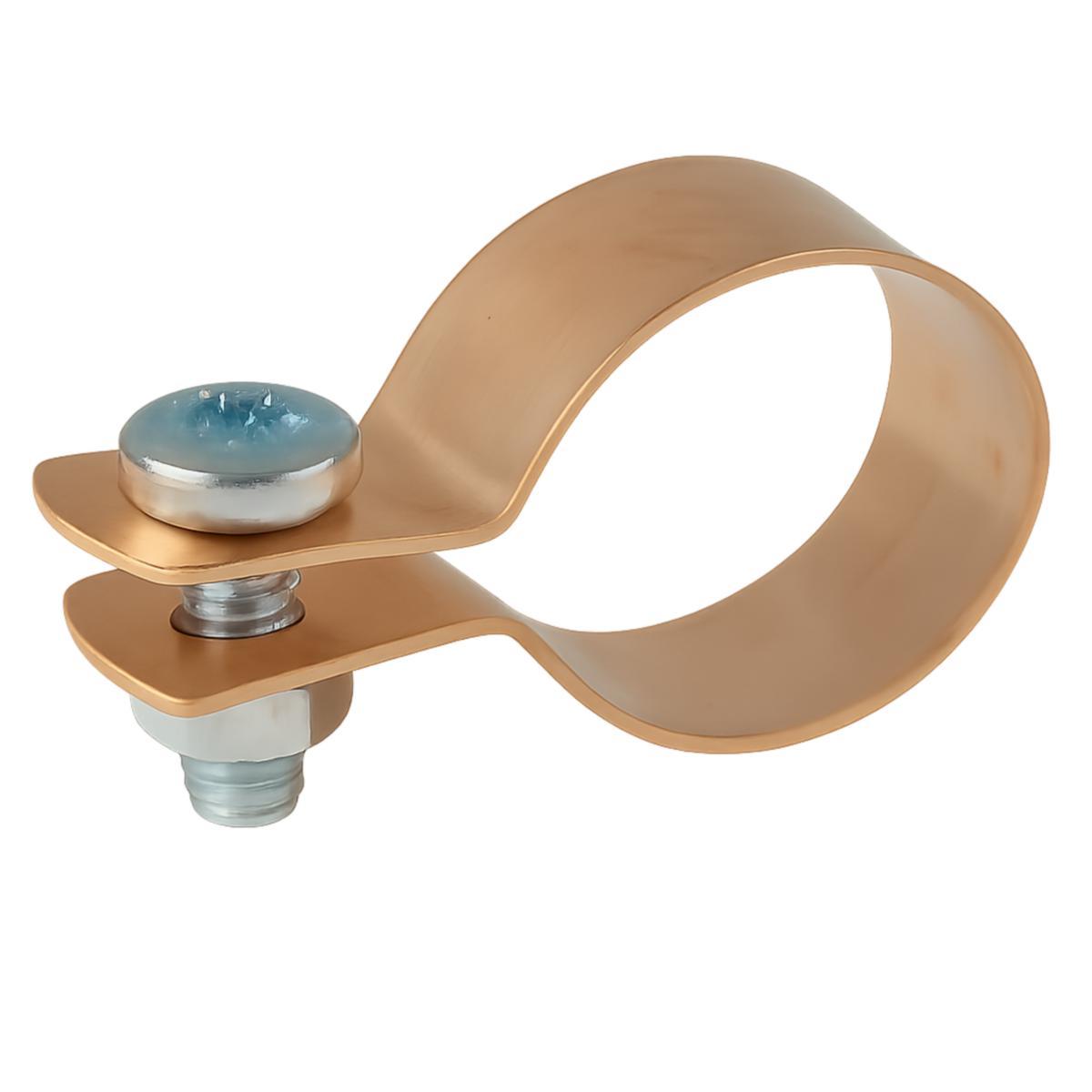 Bøyleklammer m/skrue og mutter Kobber Cu - 18 mm Bøyleklammer Kobber Cu m/skrue og mutter