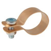 Bøyleklammer m/skrue og mutter Kobber Cu