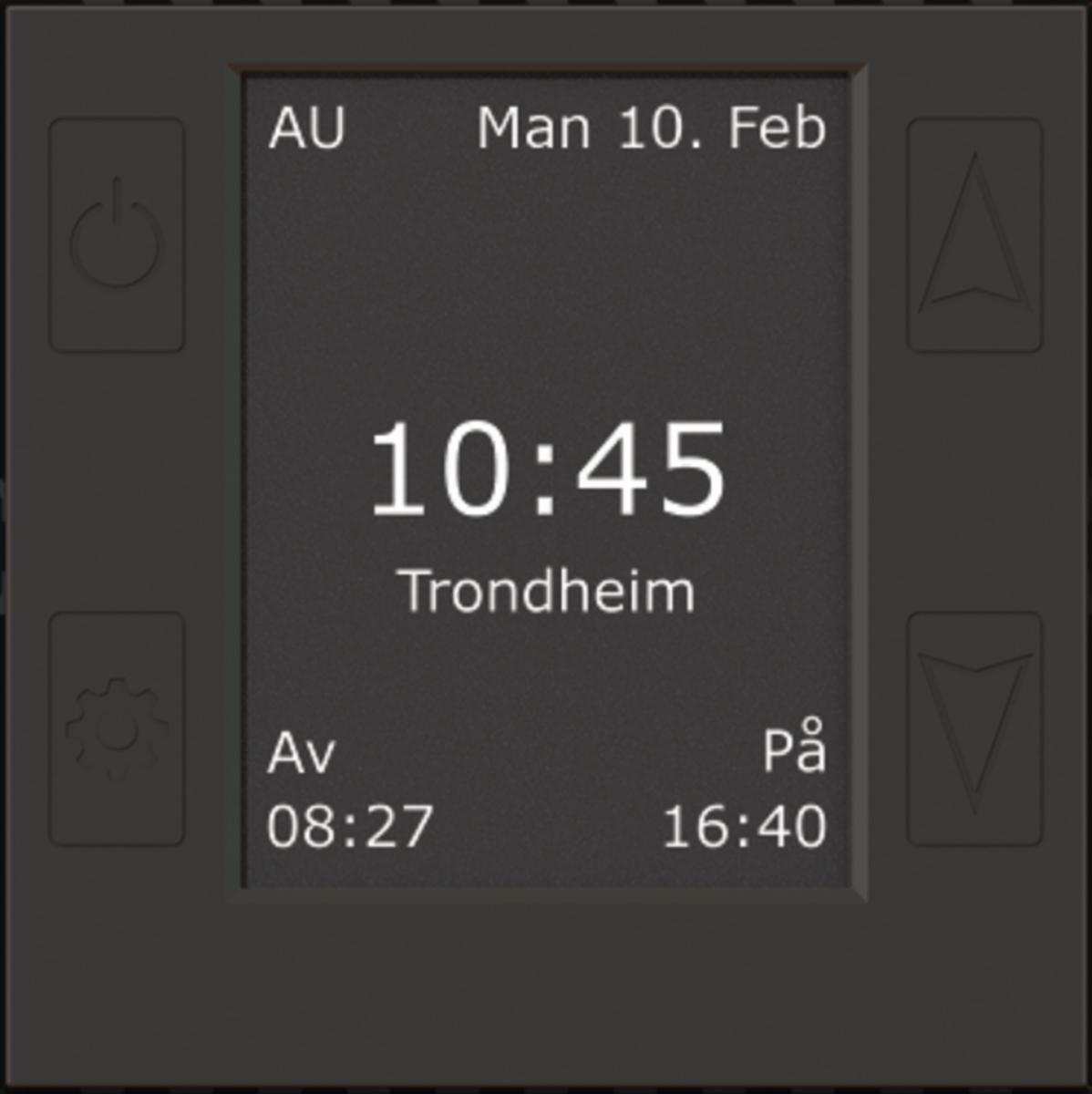 Front mTouch Astro OP - mTouch Astro Front SV, OP Digitalt koblingsur med flere