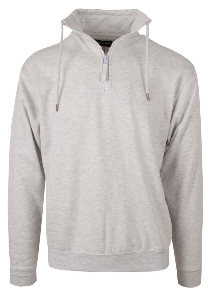 Collegegenser med zip Blue Rebel® Panther - Collegegenser zip BR Panther Askegrå str L