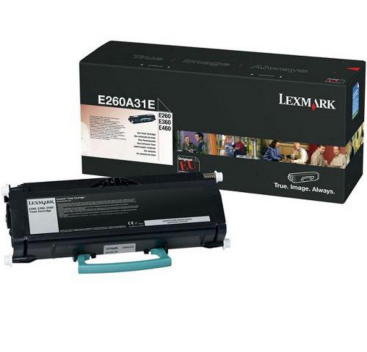 Toner CC E260A31E Lexmark 3.5K svart - Toner CC E260A31E Lexmark 3.5K svart