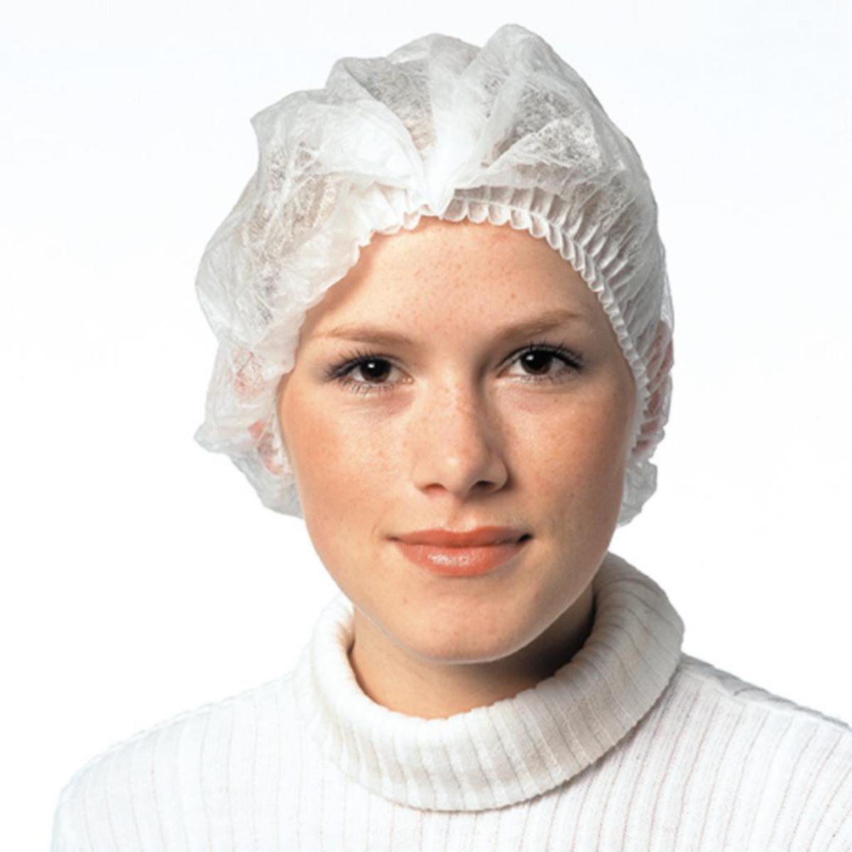 Engangshårnett Granberg® - Hårnett Granberg Mob Caps Hvit elastisk kant
