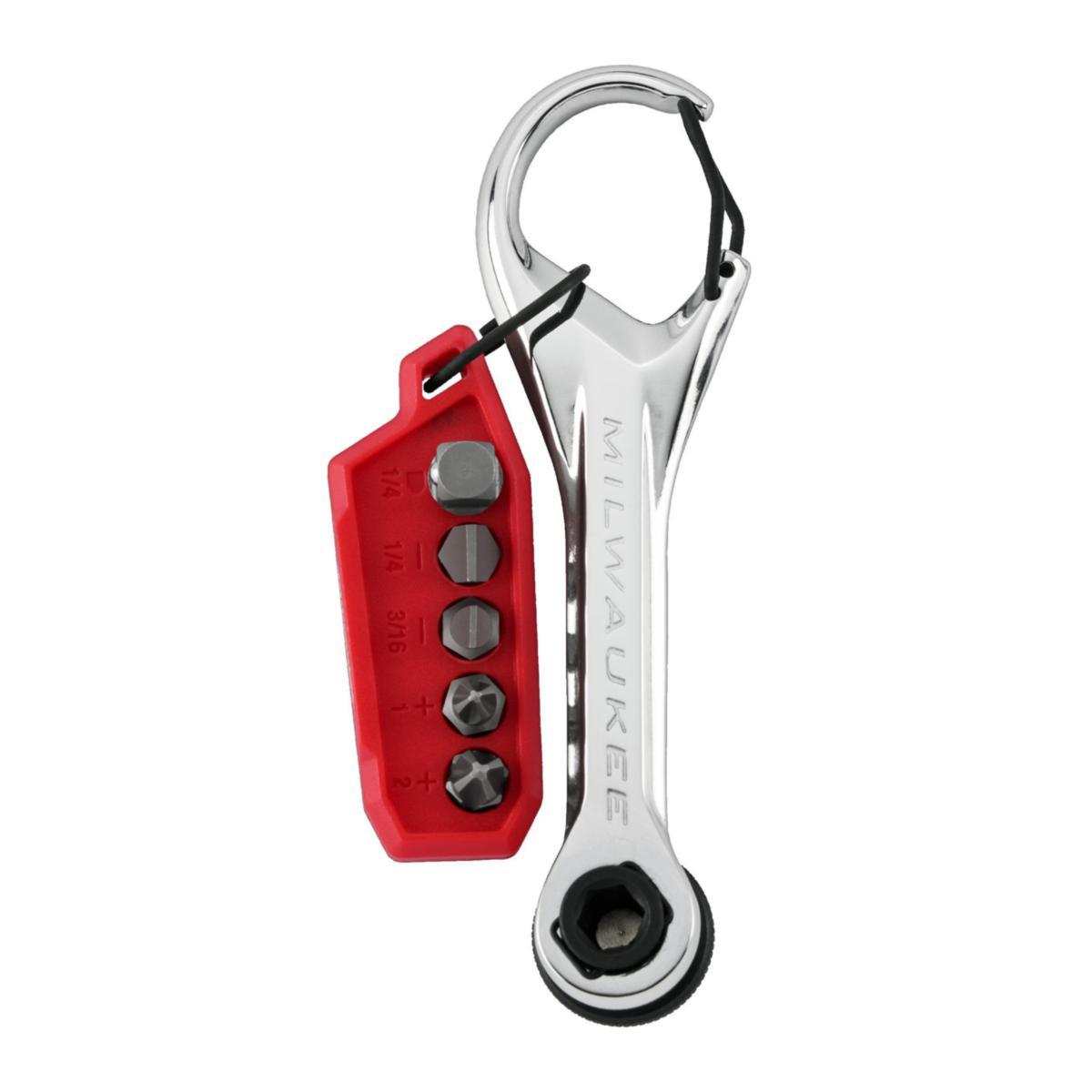 Skrallenøkkel Milwaukee mini 7I1 - Skrallenøkkel mini 7I1 Milwaukee inkl bits