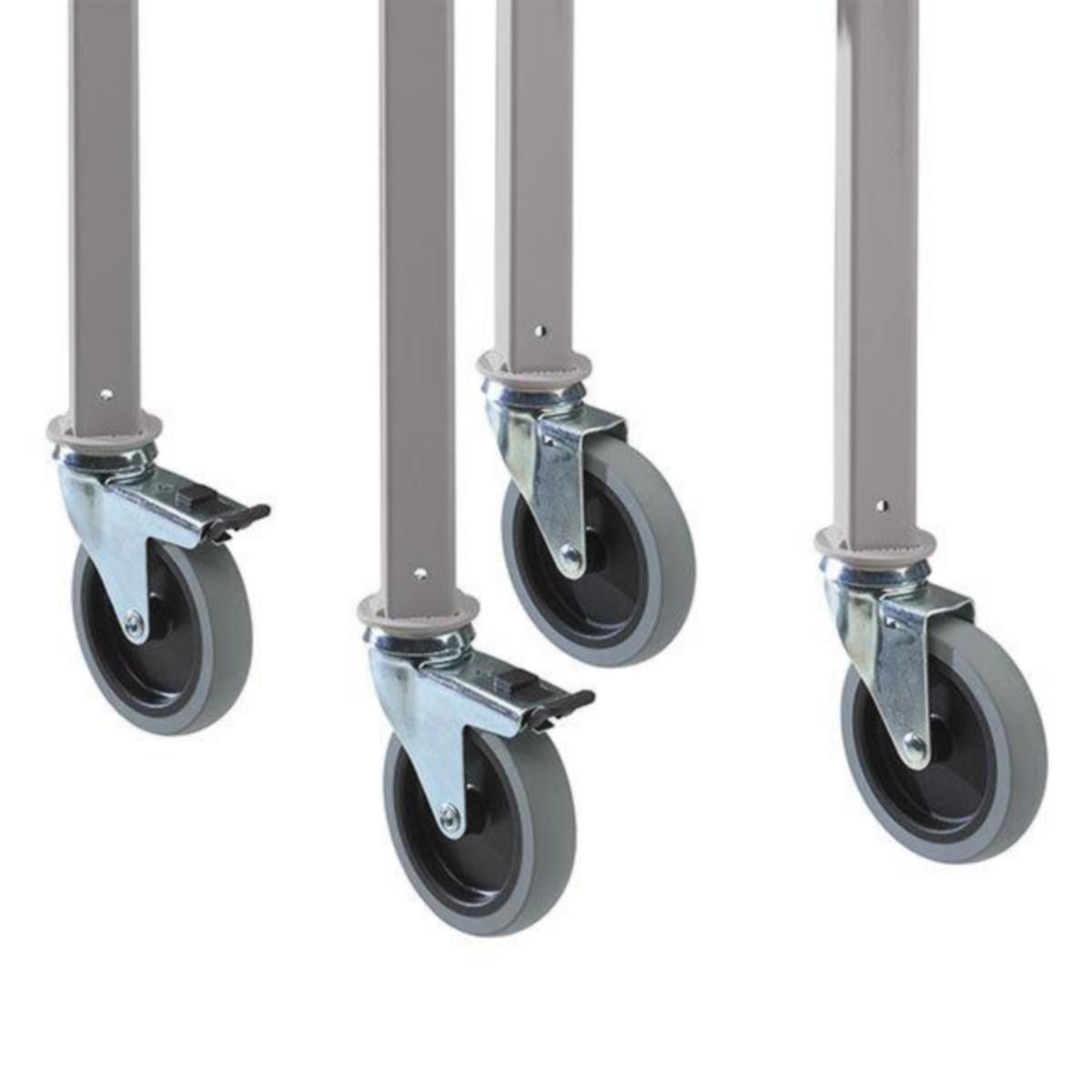 Hjulsett SM H-stativ lett - Hjulsett H-stativ lett SM Ø100mm 4 stk