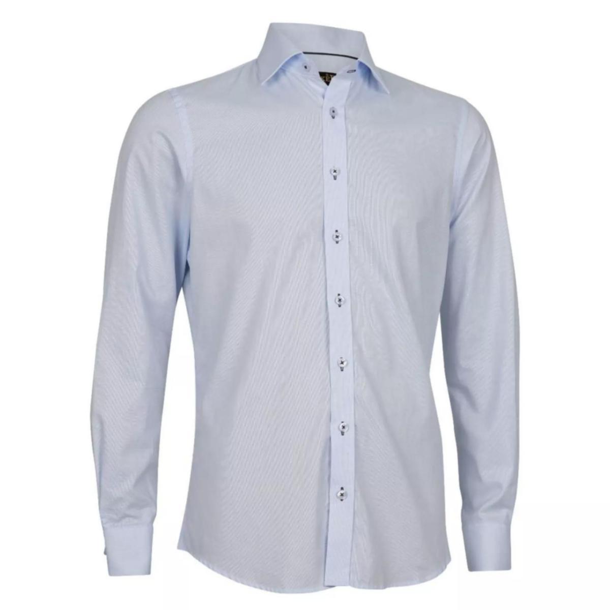 Skjorte Tracker Cotton Blend Slim Fit - Skjorte Tracker Cotton Blend Slimfit lysblå str XL