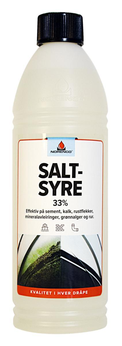 Saltsyre Norenco 33% høykonsentrert - Saltsyre 33% høykonsentrert Norenco 600ml