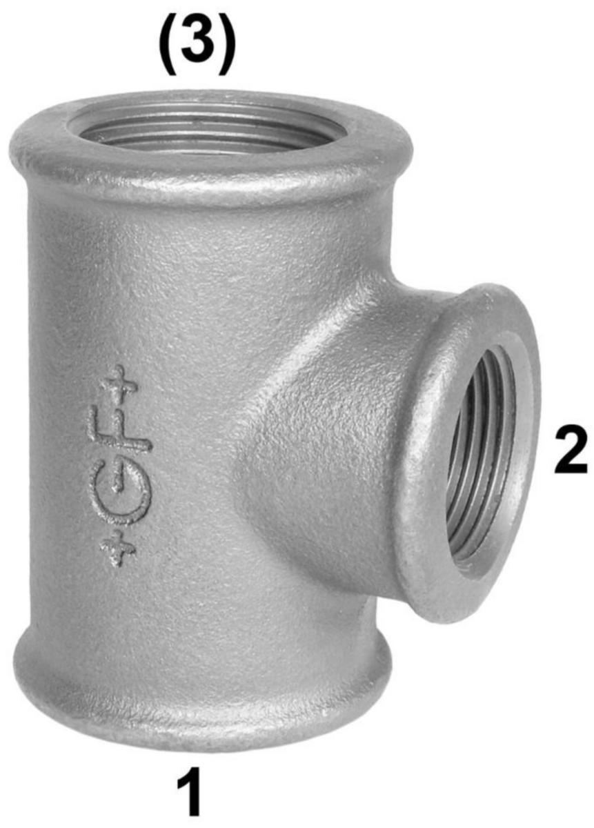 T-rør galvanisert adusert nr. 130 - 11/4"x 3/4" galv ad T-rør nr 130