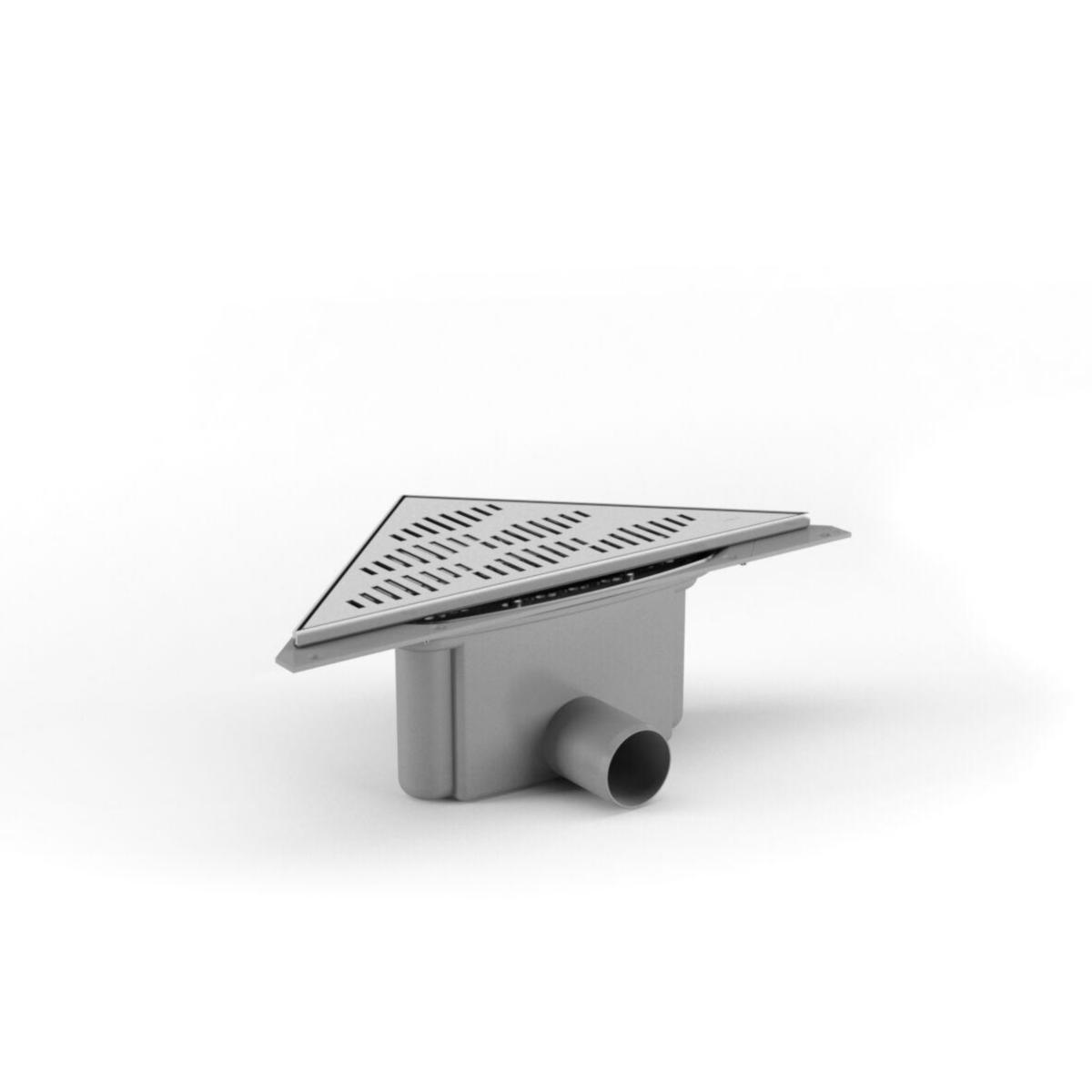 Sluk med sideutløp Purus Corner Twist - Purus corner twist sluk sideut 50 mm