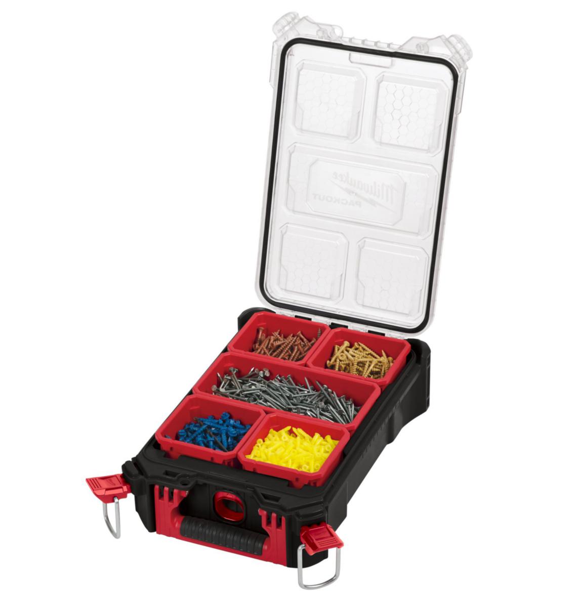 Tilbehørskoffert Milwaukee Packout Compact - Tilbehørskoffert Packout Comp. Milwaukee Organizer 25X38X12cm