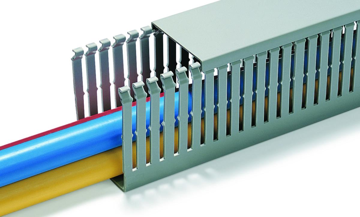 Slisset Ledningskanal HellermannTyton Serie T1-E - Kabelkanal T1-E 40x40 G 