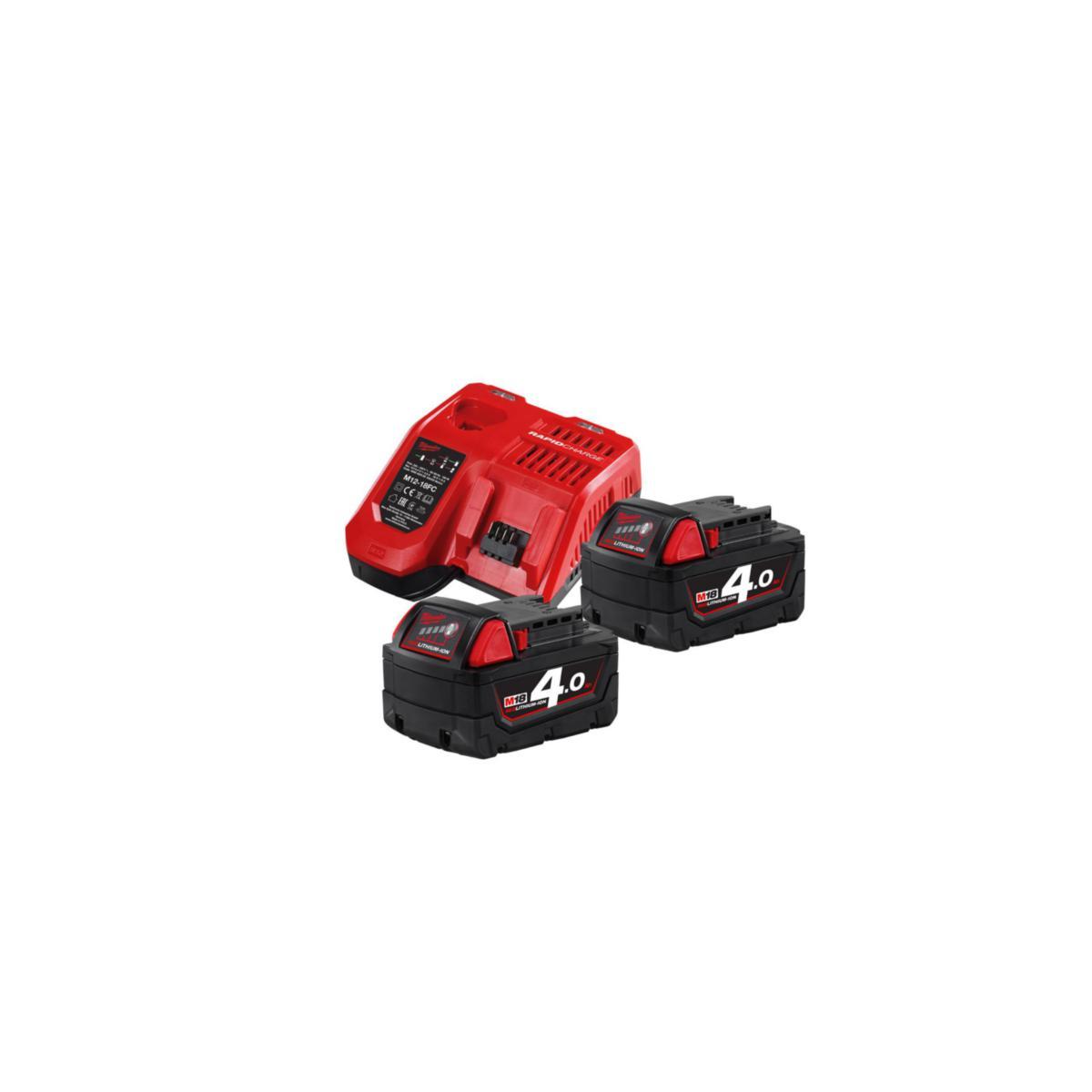 Batterisett Milwaukee M18 NRG-402 18V 2x4.0Ah - Batterisett M18 NRG-402 Milwaukee 18V 2x4Ah