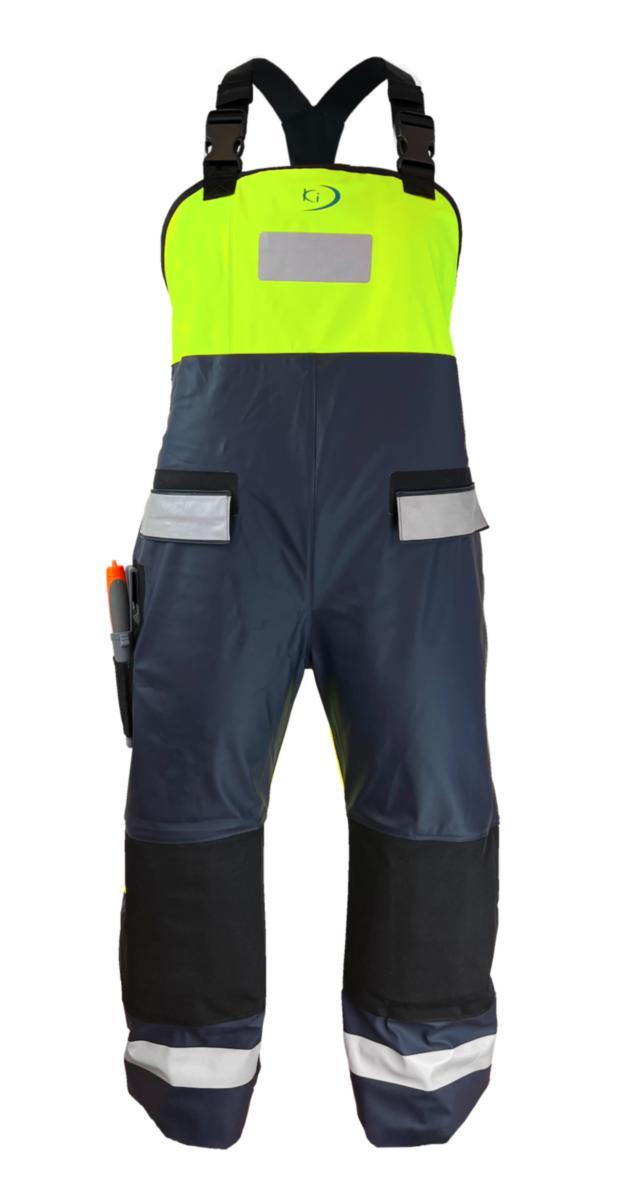 Regnbib KI-E FlyPants 143 - Regnbib KI-E FlyPants 143 gul/svart str 2XL