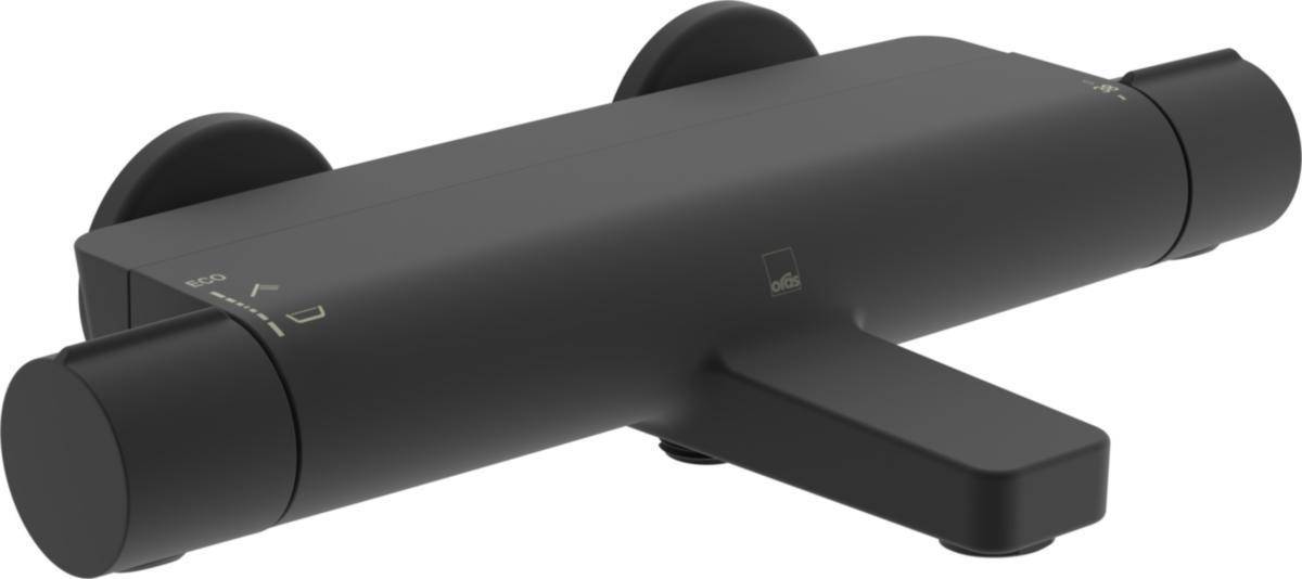 Blandebatteri for badekar Oras Optima Style matt svart - Oras Optima Style kar/dusjbatt termostatbatteri matt svart