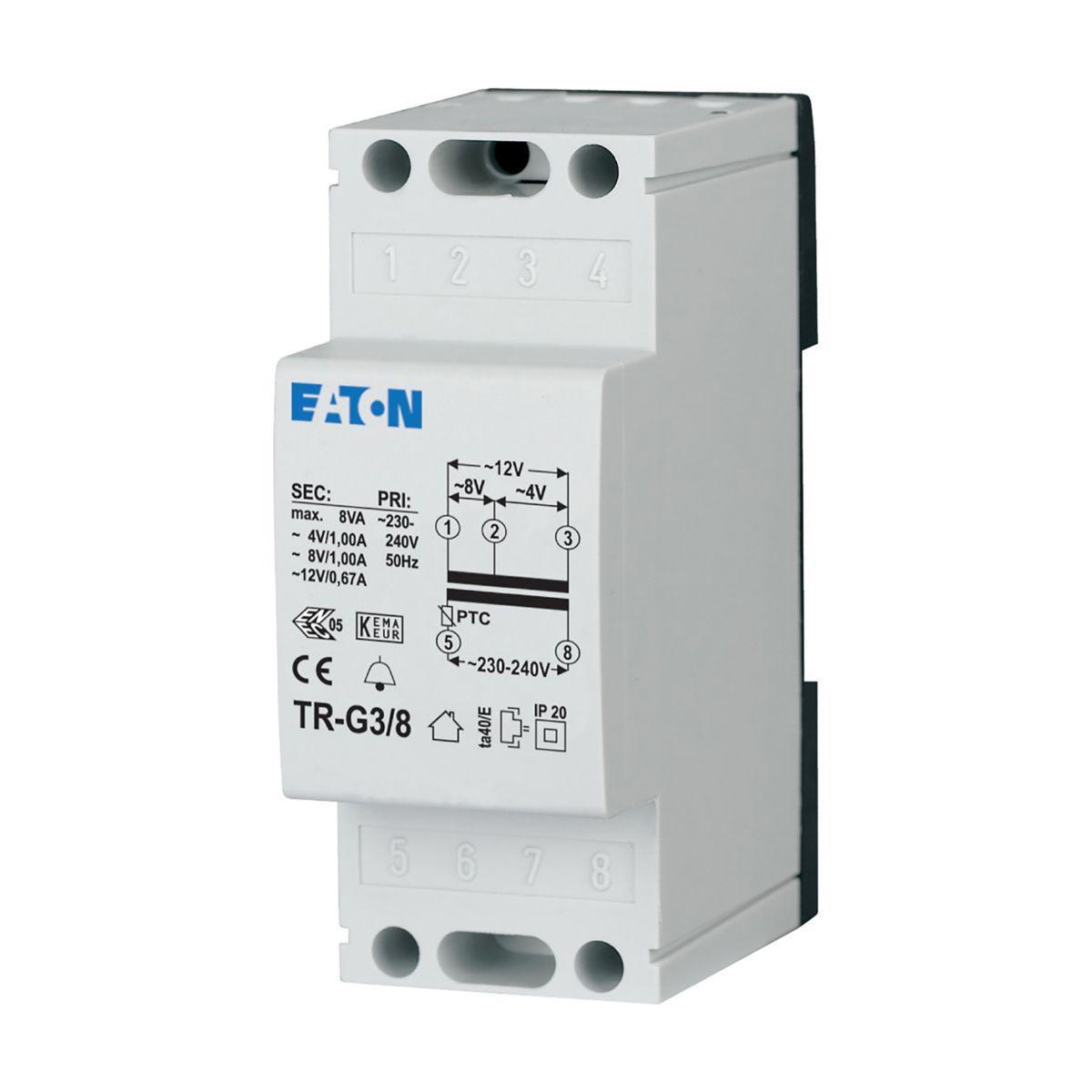 Ringetrafo Eaton TR-G3/8 4-8-12V - RINGETRAFO TR-G 8VA 4-8-12V
