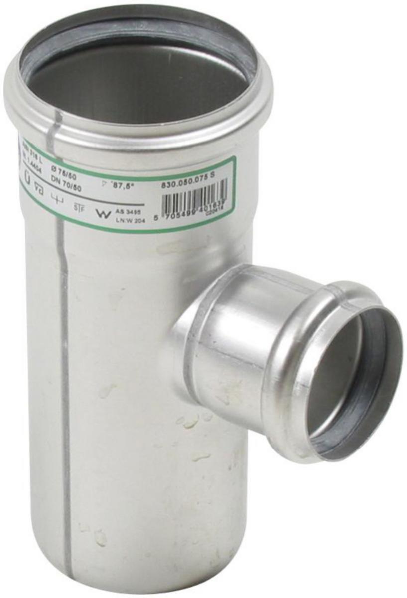 Grenrør 87.5°, AISI 304, Europipe - 75 x 50 mm x 90° Europipe gren AISI 304