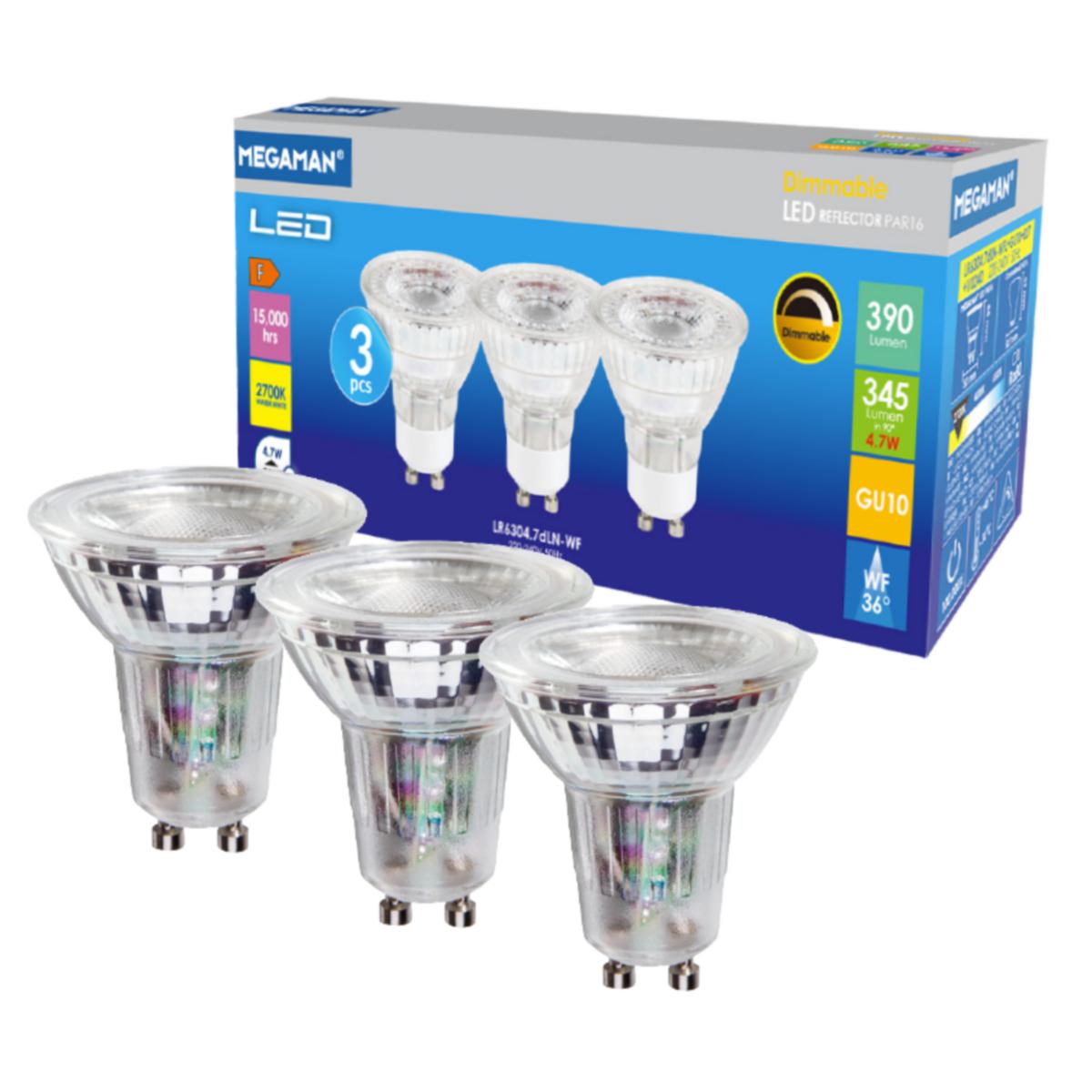 Led Pære Nortronic GU10 827 4,7W DIM - LED GU10 827 4,7W 36° 390lm DI GU10 LED pære i en selgende 3