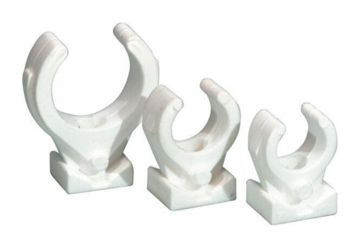 Klammer enkel, Purus Joti - 15 mm Joti klammer hvit
