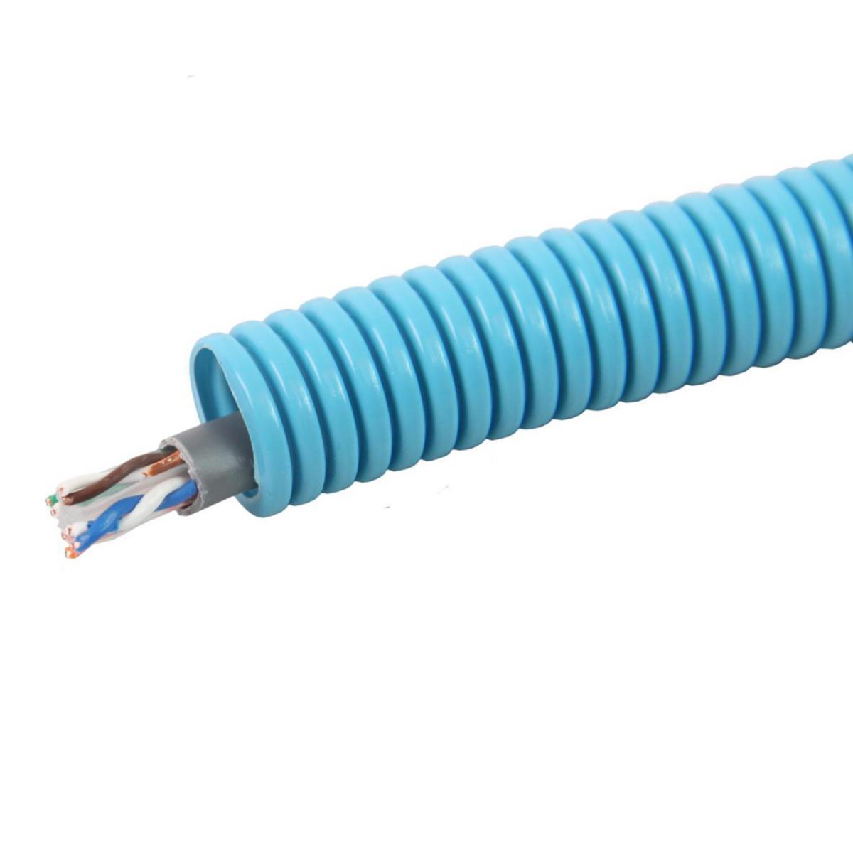 Powerline Pipelife kommunikasjonskabel - PL U/UTP Cat 6 - 16x100 BLÅ PowerLine