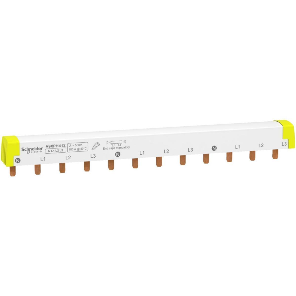Samleskinne Acti9 iC60 - Samleskinne 4P Nl1L2L3 12 Mod IC60