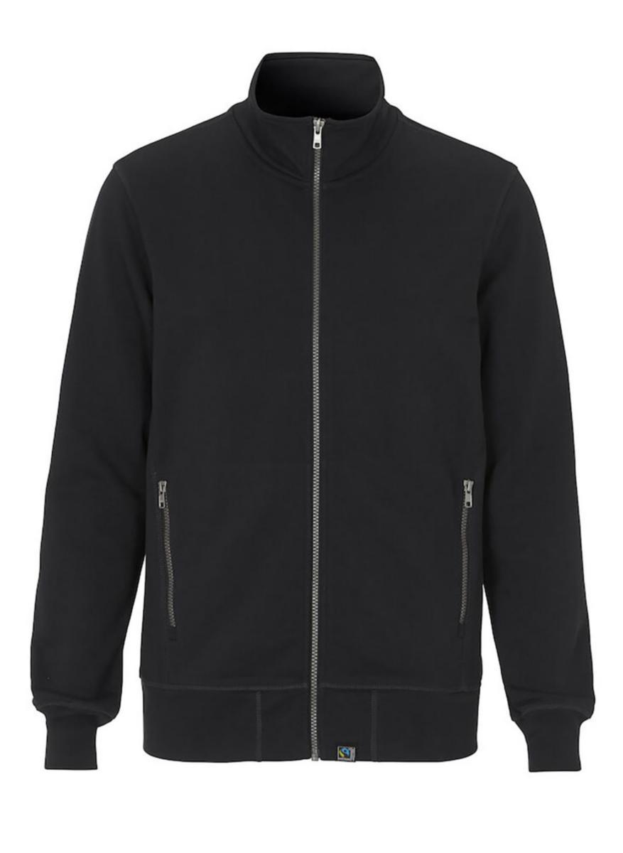 Collegejakke Cottover 141512 Terry FZ - Collegejakke Cottover 141512 Terry FZ Svart str XL