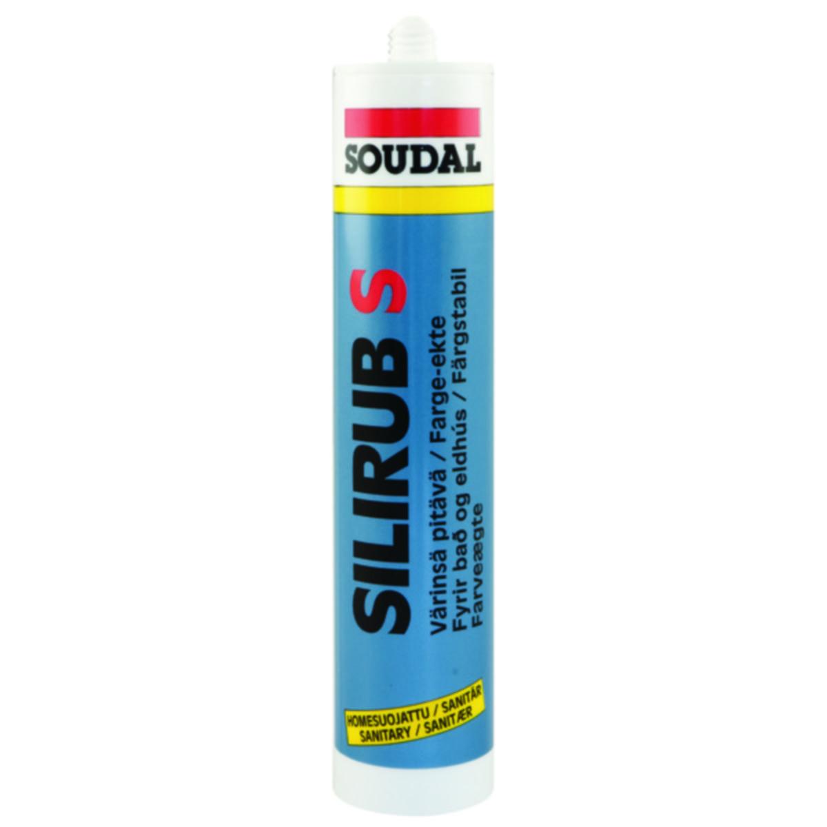 Fugemasse silikon Soudal Silirub S - Fugemasse silikon Silirub S Soudal 310ml klar