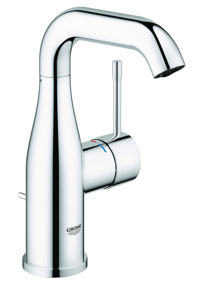 Servantbatteri Essence M med u-tut og løft-opp, Grohe - Grohe Essence M servantbatteri krom u-tut og oppl/utl.ventil