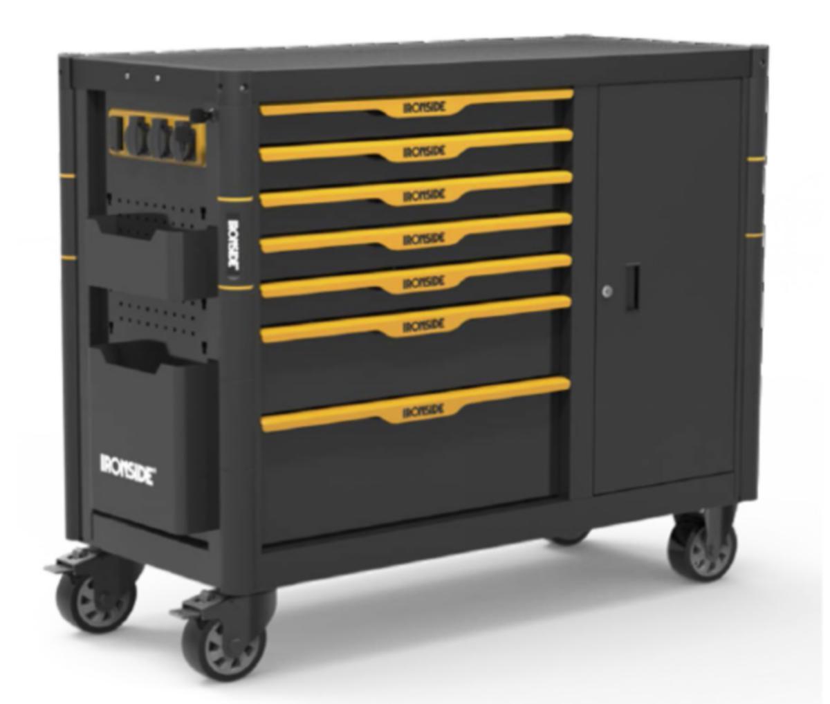 Verktøyvogn Pro m/ Skap Ironside 7skuff 230v grenuttak - Verktøyvogn Pro m/ Skap Ironside 7skuff 230v grenuttak