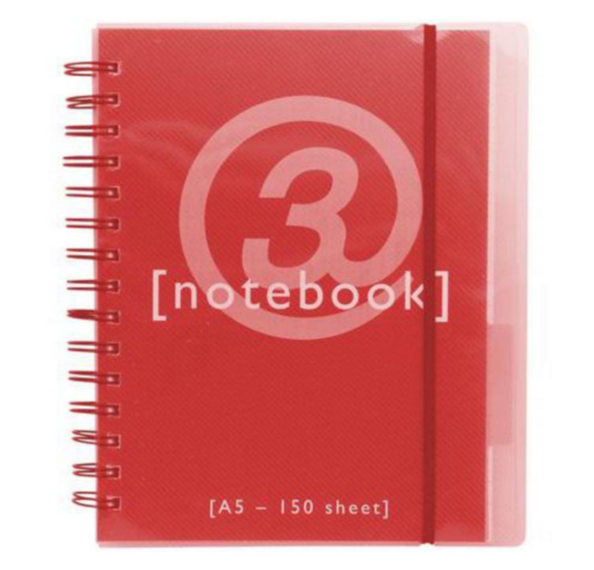 Notatbok Emo - Notatbok med 3 Index Faner Emo A5 150 Blad