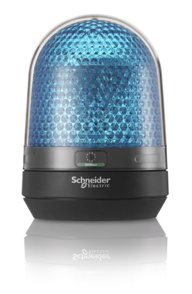 Varsellampe Schneider Harmony XVR3 - Varsellampe m/lyd 24VDC blå